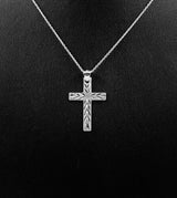 Cross Pendant with Cuts  - 92.5 Sterling Silver