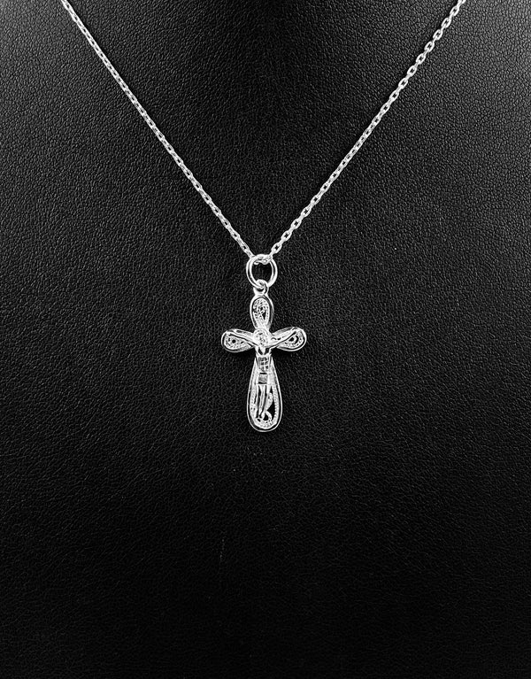 Jesus Cross Pendant - 92.5 Sterling Silver