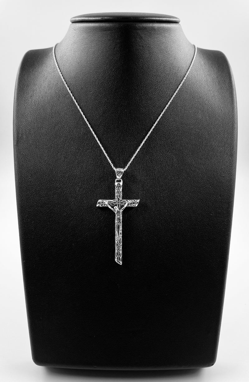 Jesus Cross Pendant - 92.5 Sterling Silver